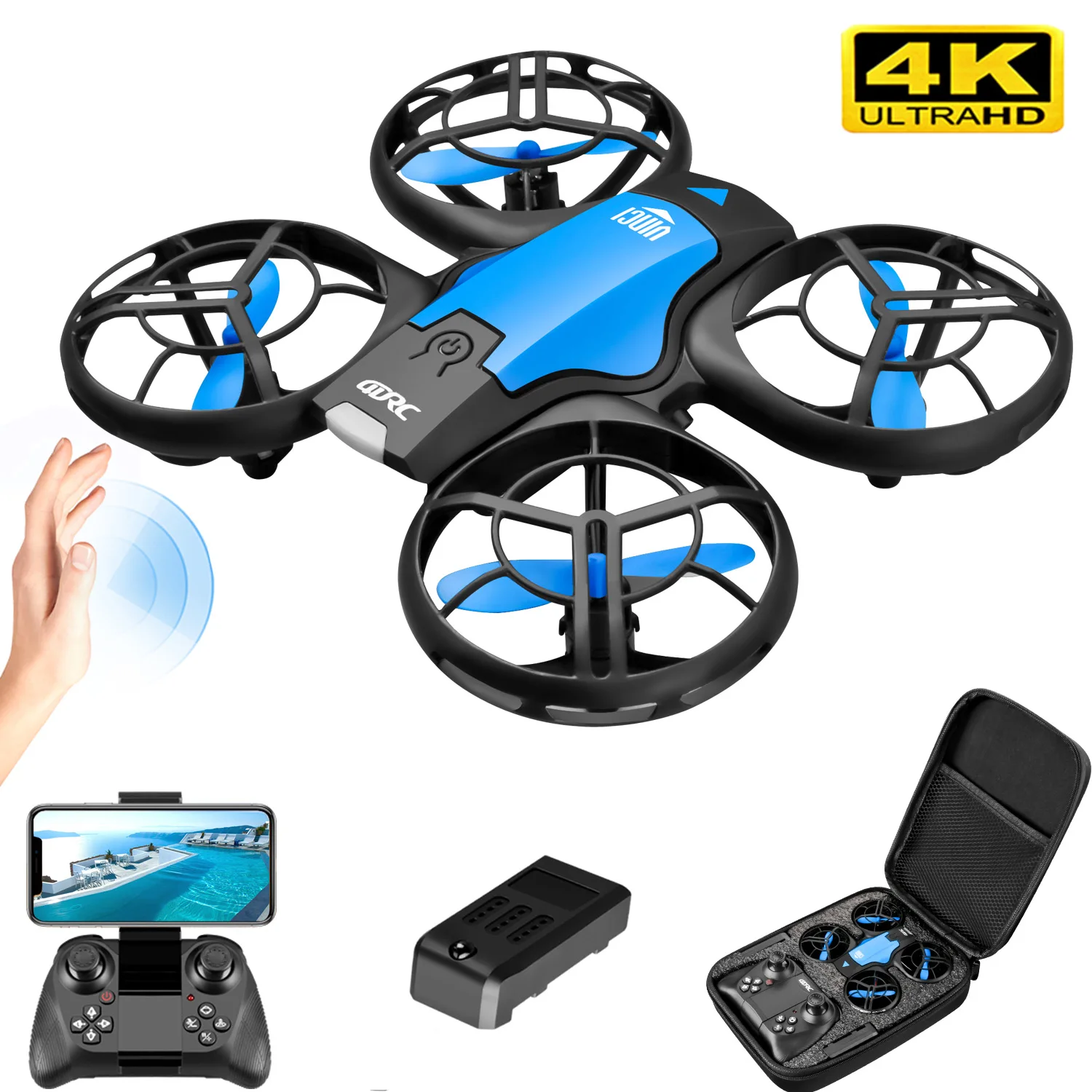 V8 New Mini Drone 4K Professio - Rc Helicopter Electric recension och pris