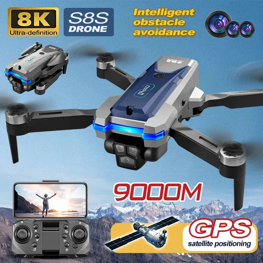 S8S GPS Drone 5G Wifi 8K HD Du - Rc Helicopter Electric recension och pris